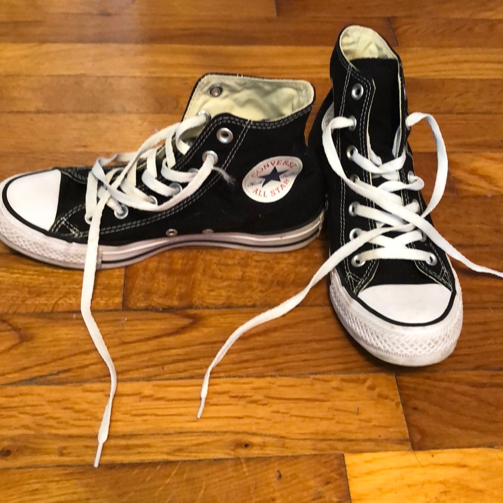 Black and White High Top Converse